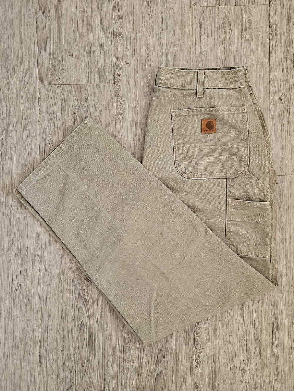 Carhartt Men's 36x34 Original Dungaree Duck Chinos in Light Tan